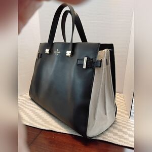 Kate Spade New York Parker Black & Suede Tote Crossbody Bag